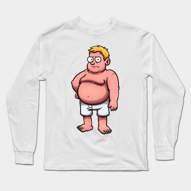 Sad Fat Man Long Sleeve T-Shirt by TheMaskedTooner